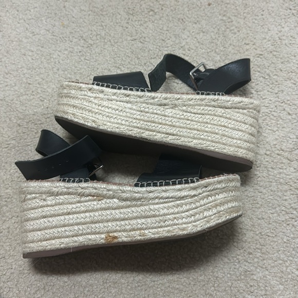 Steve Madden Black Espadrille Wedges - Picture 5 of 6